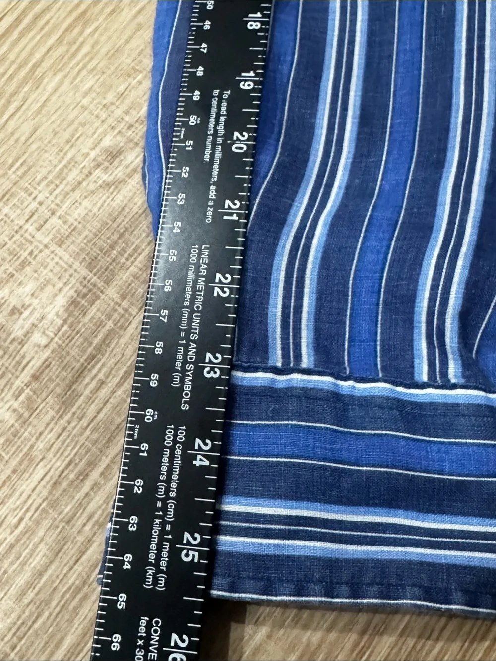 Polo Ralph Lauren 100% Linen Blue Striped Button Front Shirt Slim Fit Large